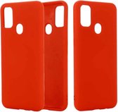 Voor Huawei P smart 2020 Pure Color Liquid Silicone Shockproof Full Coverage Case (Rood)