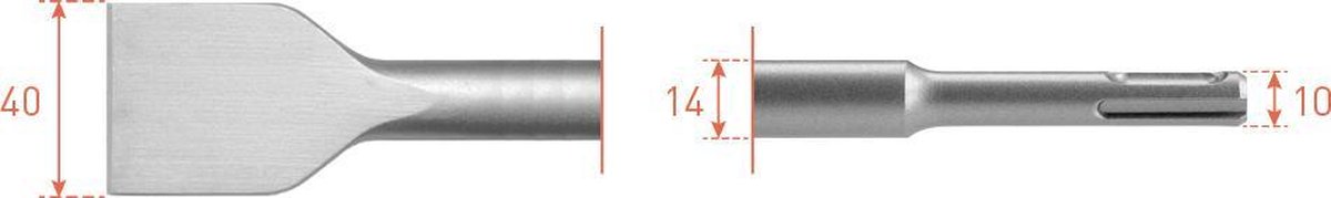 Rotec SDS+ Spadebeitel 40x250mm