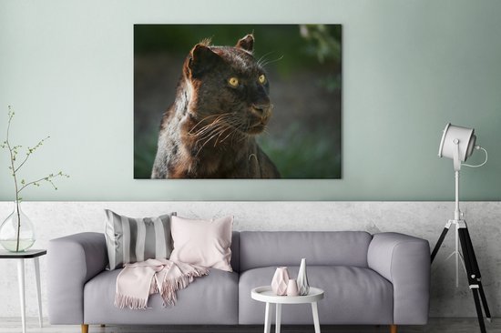 Tableaux sur toile Panthère - Gros plan - Zwart - Peintures cm - Décoration murale