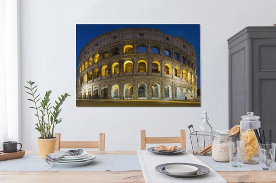 Colisée à Rome toile 2cm 120x80 cm - Tirage photo sur toile (Décoration murale salon / chambre)