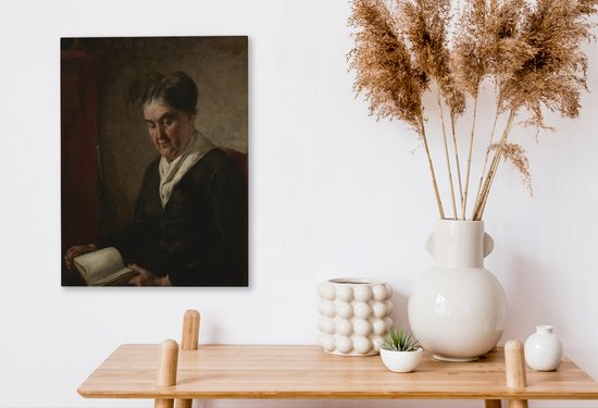 Portrait d'une femme lisant - peinture de Thomas Eakins 30x40 cm - petit - Tirage photo sur toile (Décoration murale salon / chambre)