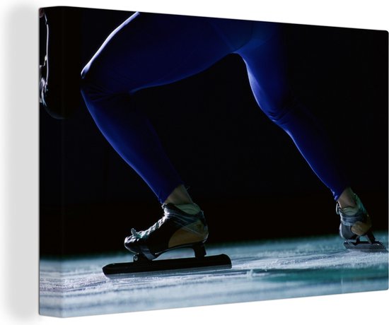 Peintures sur toile - Le patineur prêt pour le départ - 150x100 cm - Décoration murale