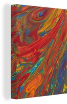Peintures sur toile - Couleurs vives sur un tableau - 90x120 cm - Décoration murale