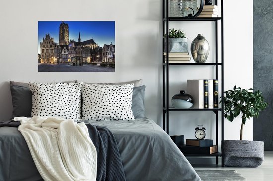 Affiche - Grote Marktplaats Malines, België - 90x60 cm