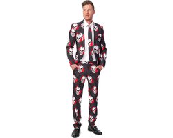 Suitmeister Skulls Blood - Heren Pak - Halloween Kostuum - Verkleedkleding - Zwart - Maat M