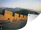 Tuinposter - Tuindoek - Tuinposters buiten - De Chinese Muur bij zonsondergang - 120x90 cm - Tuin