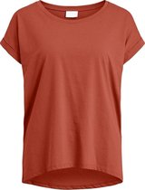 Vila T-shirt Vidreamers Pure T-shirt/su-noos 14025668 Burnt Henna Dames Maat - S