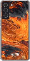 6F hoesje - geschikt voor Samsung Galaxy S21 FE -  Transparant TPU Case - Magma River #ffffff