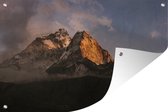 K2 montagne dans la brume affiche de jardin toile en vrac 60x40 cm - petit - toile de jardin / toile d'extérieur / Peintures pour l'extérieur (décoration de jardin)
