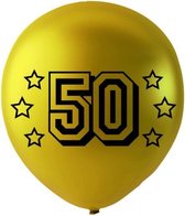 Globos Ballonnen Cijfer 50 Latex 30 Cm Goud 6 Stuks