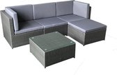 Hoek loungeset 3/4 Persoons Grijs Polyrotan / Wicker TINTO