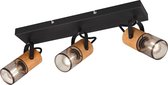 LED Plafondspot - Nitron Yosh - E14 Fitting - 3-lichts - Rechthoek - Mat Zwart - Aluminium