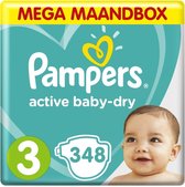 Pampers Active Baby Dry - Maat 3 - Mega Maandbox - 348 luiers