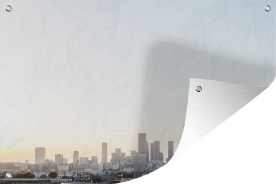 Tuindecoratie Stad - Los Angeles - Amerika - 60x40 cm - Tuinposter - Tuindoek - Buitenposter