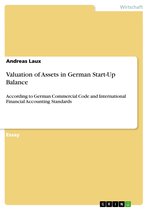 Valuation of Assets in German Start-Up Balance