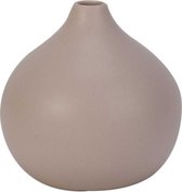 Goccia Taupe Vaasje - Vaas - ø9,5xh9,5cm - Rond - Bol