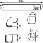 Vaillant Geveldoorvoerset Voor ecoTEC VC/VCW pro/plus & ecoMAX VHRS 35/45/65 80/125mm ALU/PP