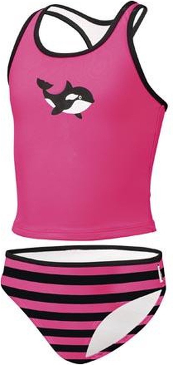 BECO Tankini Sealife - Spf 50+ - Polyamide - Roze/zwart - Maat 116