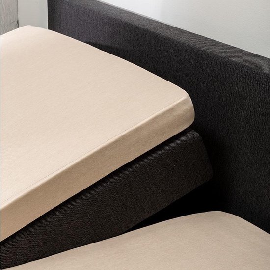 2PACK Luna Splittopper Hoeslaken 180x200 cm Jersey Stretch