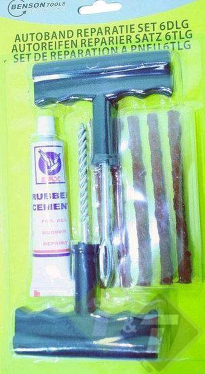 Banden reparatieset, Proppenset, inc. 5 proppen, Bandenprop, Benson thumbnail 4