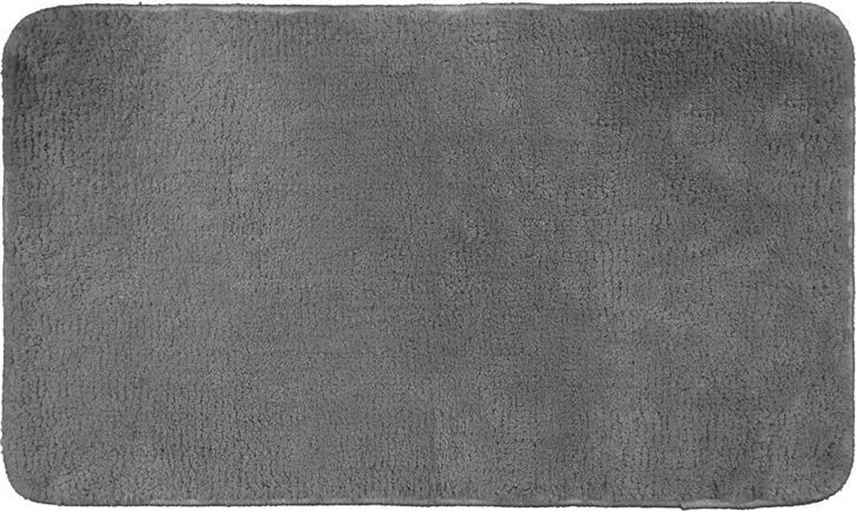 Goedkoopste Badmat van microvezel 45 x 75 cm - Polyester - Anthracite - SILUMEN