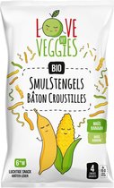 Love My Veggies Multipack Smulstengels Mais Banaan 4x15 gr - 4x 15 gr - Voordeelverpakking