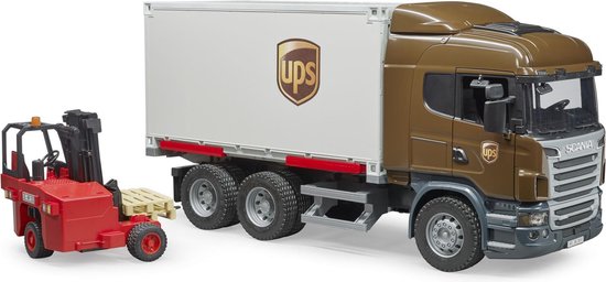 Scania R-Serie UPS Vrachtwagen | Met Heftruck Bruder - Bruder