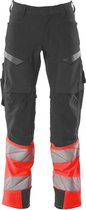 Mascot Accelerate Safe Broek Met Kniezakken 19179 - Mannen - Donkerantraciet/Rood - 50