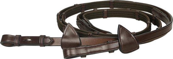 Dyon 5/8 Webband teugel met 9 leren stops Bruin - Full | Teugels paard Dyon 5/8 Webband teugel met 9 leren stops Bruin - Full | Teugels paard
