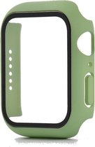 Apple Watch 38MM Full Cover Hoesje + Screenprotector - Kunststof - TPU - Apple Watch Case - Saliegroen