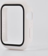 Apple Watch 38MM Full Cover Hoesje + Screenprotector - Kunststof - TPU - Apple Watch Case - Wit