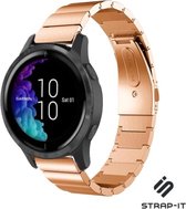 Stalen Smartwatch bandje - Geschikt voor  Garmin Venu luxe metalen bandje - rosé goud - Strap-it Horlogeband / Polsband / Armband