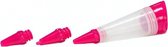 Medina Decoreerset 15 Cm Siliconen Transparant/Roze 3-Delig