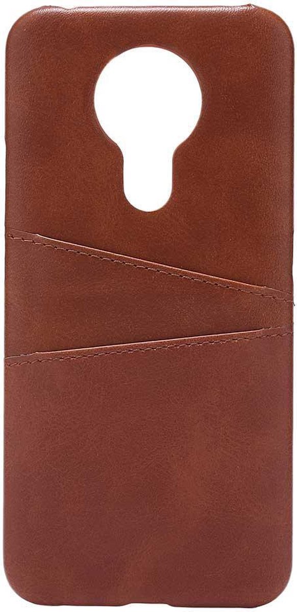 Shop4 - Nokia 3.4 Hoesje - Harde Back Case Cabello met Pasjeshouder Bruin