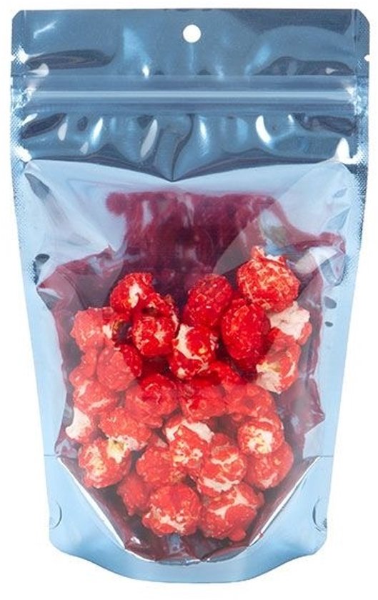 Stazakken Transparant/Blauw 13x7,9x20,6cm - 113 gram (100 stuks) — afbeelding 3
