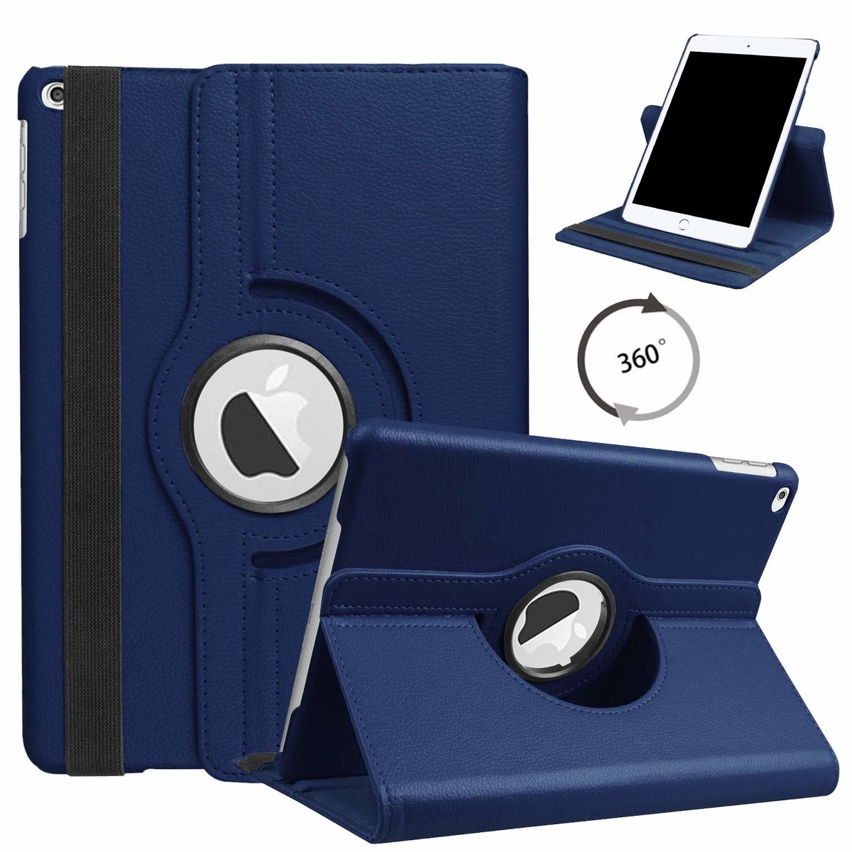 BixB iPad Pro 10.5 Draaibaar Hoesje - donker blauw