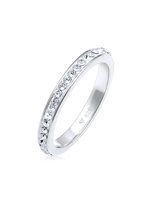 Elli Ring Dames Bandring Sprankelend Elegant met kristallen in verguld 925 Sterling Zilver