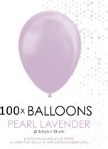 100 Kleine ballonnen parel lavender.