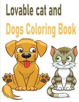 Lovable cat and Dogs Coloring Book