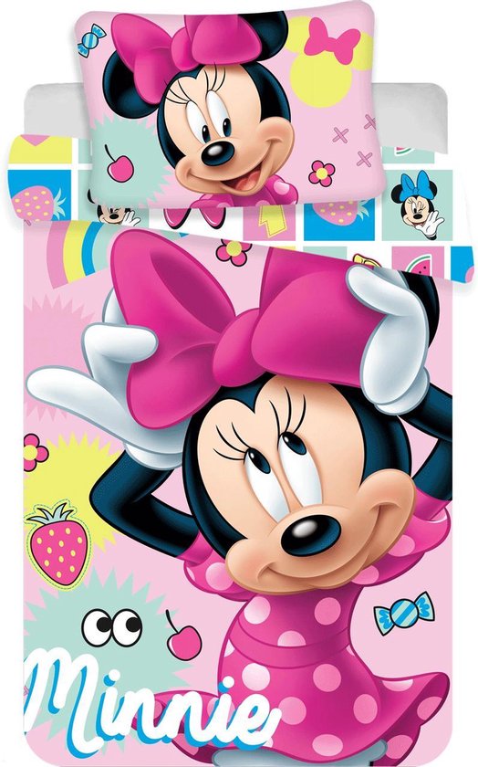 Foto: Disney minnie mouse sweet baby dekbedovertrek 100 x 135 cm multi