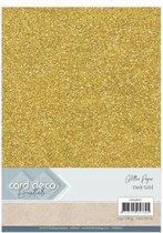 Card Deco Essentials Glitter Paper Dark Gold