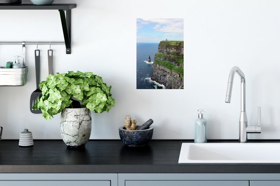 Muurstickers - Sticker Folie - De groene Kliffen van Moher in Ierland - 20x30 cm - Plakfolie - Muurstickers Kinderkamer - Zelfklevend Behang - Zelfklevend behangpapier - Stickerfolie