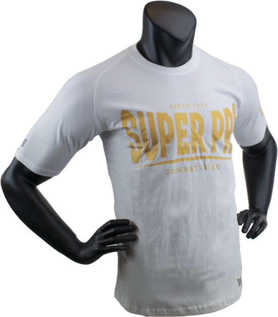 Foto: Super pro t shirt s p logo wit goud small