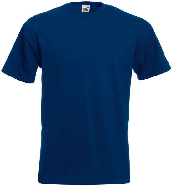Fruit Of The Loom Heren Super Premium T-shirt met korte mouwen en ronde hals (Marine)