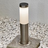 Lindby - Solar buitenverlichting - 1licht - roestvrij staal, polycarbonaat - H: 37.5 cm - roestvrij staal, opaalwit - Inclusief lichtbron