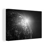 Peintures sur Toile Terre - Etoiles - Ligne - 30x20 cm - Décoration murale