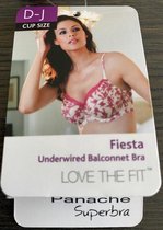 Panache superbra Lingerie Fiesta BH - underwired balconnet bra - ivory  fuchsia - maat F80