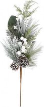 House Of Seasons Bijsteker Tak 65 X 10 Cm Groen/Wit