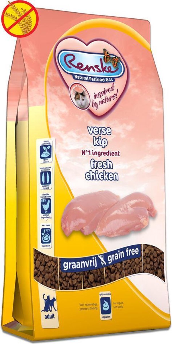 Renske Super Premium Adult vers bereide kip kattenvoer 1,5 kg