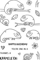 Chameleon Clear Stamps (JD061) (DISCONTINUED)